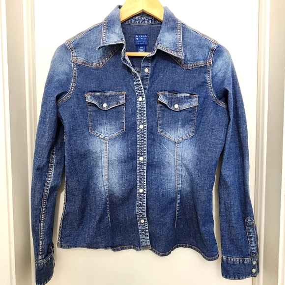 Guess Women Jeans Shirt - Picture 1 of 8